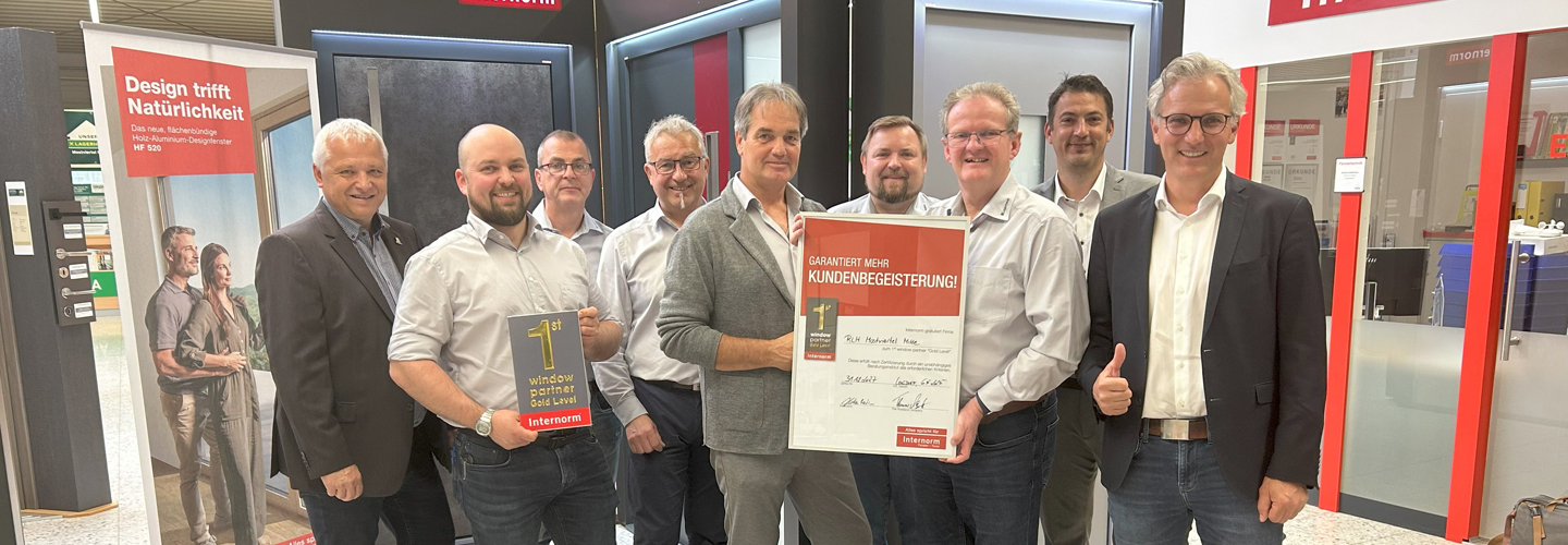 Rezertifizierung zum Internorm 1st Window Gold Level Partner